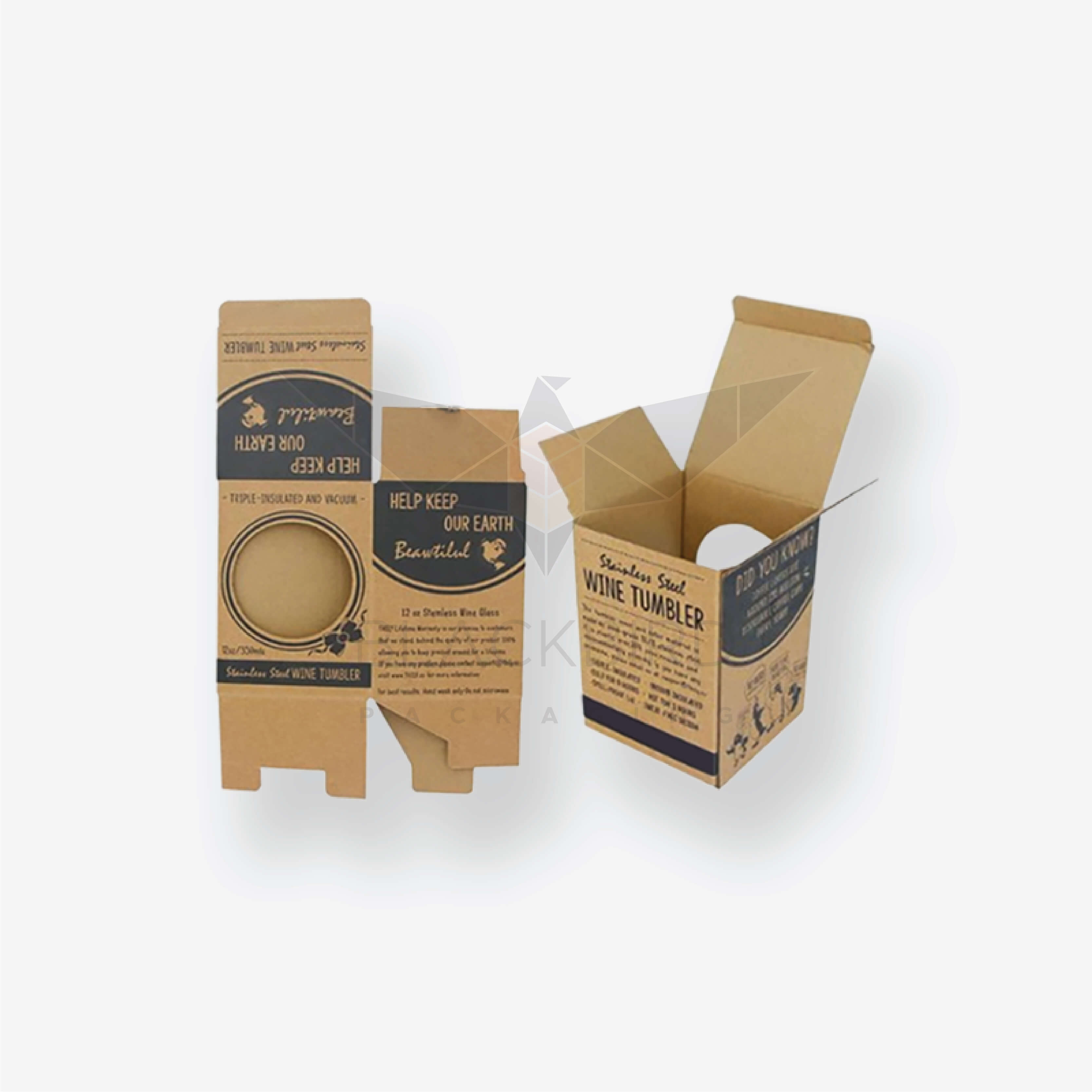 Custom Printed Kraft Window Boxes